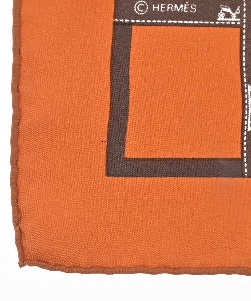 HERMES（エルメス）バンダナ・スカーフ オレンジ サイズ:45 レディース/2200672932144