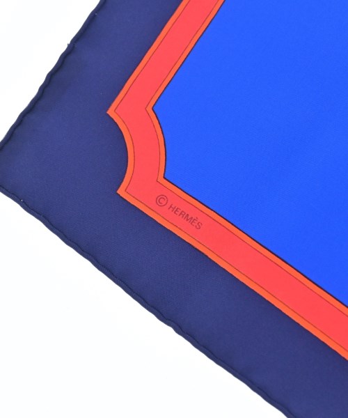 HERMES（エルメス）バンダナ・スカーフ 青 サイズ:90 レディース/2200677474328
