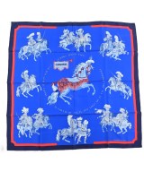 HERMES（エルメス）バンダナ・スカーフ 青 サイズ:90 レディース/2200677474328