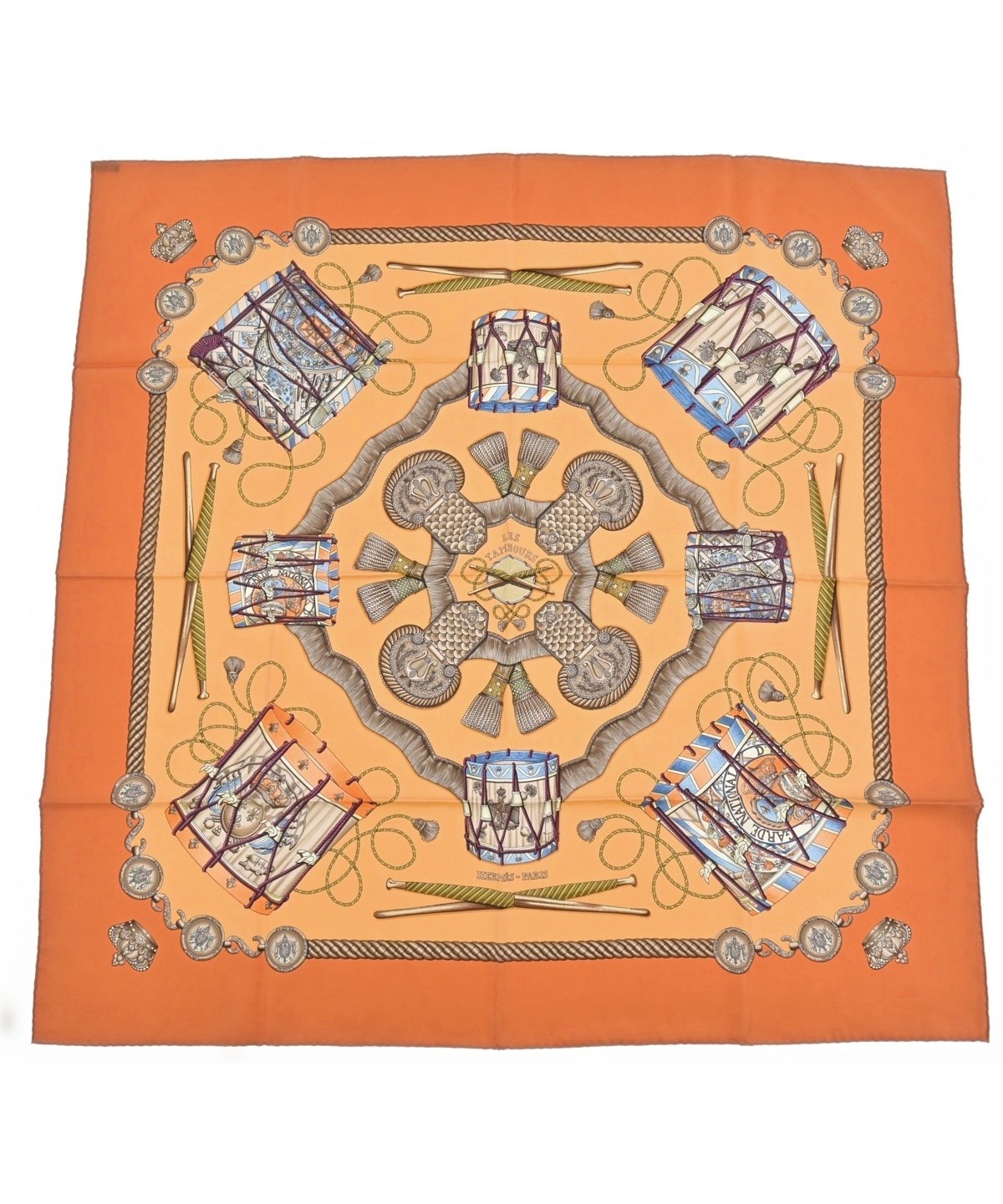 HERMES（エルメス）バンダナ・スカーフ オレンジ サイズ:90 レディース