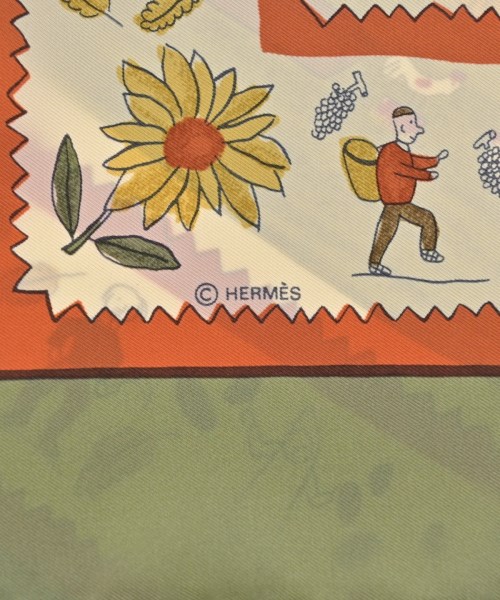 HERMES（エルメス）バンダナ・スカーフ 緑 サイズ:90 レディース/2200695744144