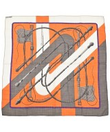 HERMES（エルメス）バンダナ・スカーフ オレンジ サイズ:90 レディース/2200697590046