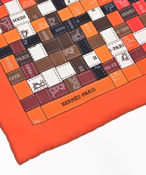 HERMES（エルメス）バンダナ・スカーフ オレンジ サイズ:90 レディース/2200697685094