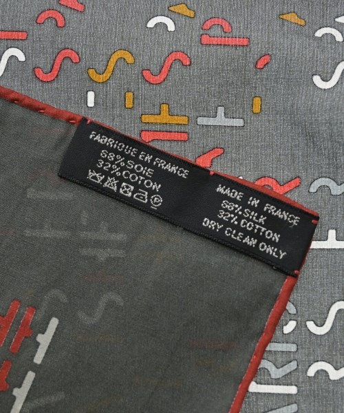 HERMES（エルメス）バンダナ・スカーフ グレー サイズ:100 レディース/2200698243477