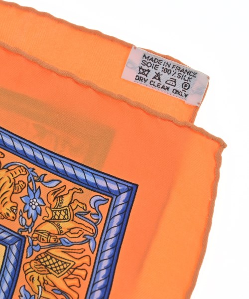 HERMES（エルメス）バンダナ・スカーフ オレンジ サイズ:90 レディース/2200694610020