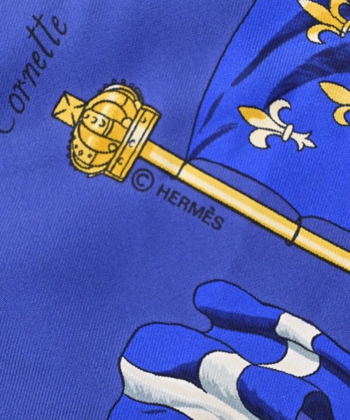 HERMES（エルメス）バンダナ・スカーフ 青 サイズ:90 レディース/2200702125027