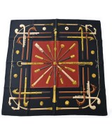 HERMES（エルメス）バンダナ・スカーフ 黒 サイズ:90 レディース/2200702126796