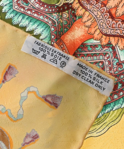HERMES（エルメス）バンダナ・スカーフ 黄 サイズ:90 レディース/2200702126802