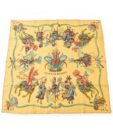 HERMES（エルメス）バンダナ・スカーフ 黄 サイズ:90 レディース/2200702126802