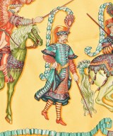 HERMES（エルメス）バンダナ・スカーフ 黄 サイズ:90 レディース/2200702126802