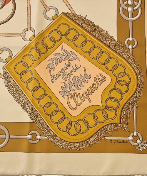 HERMES（エルメス）バンダナ・スカーフ ベージュ サイズ:90 レディース/2200702126871