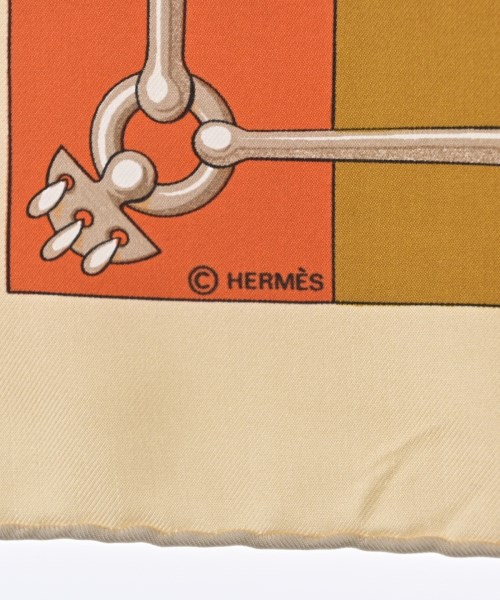 HERMES（エルメス）バンダナ・スカーフ ベージュ サイズ:90 レディース/2200702126871