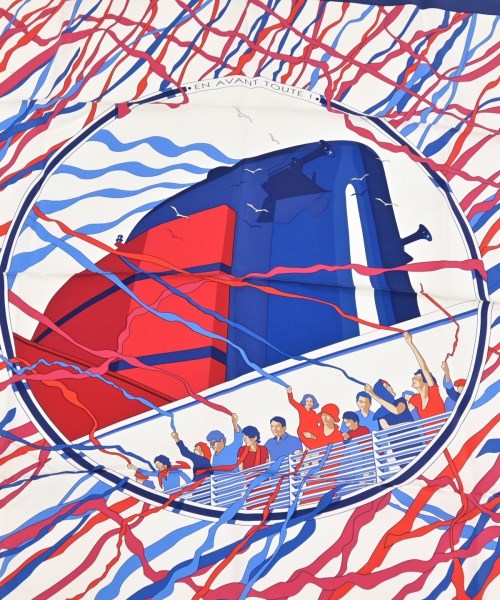 HERMES（エルメス）バンダナ・スカーフ 青 サイズ:90 レディース/2200654551011