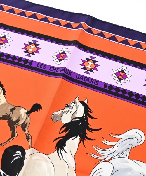 HERMES（エルメス）バンダナ・スカーフ オレンジ サイズ:90 レディース/2200654551059