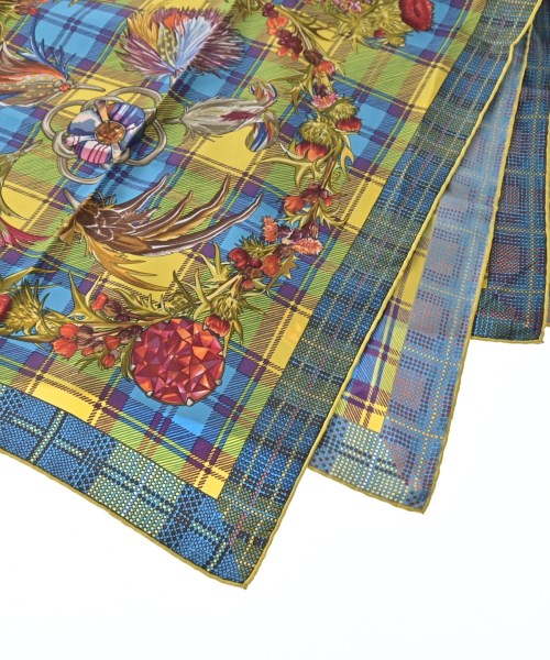 HERMES（エルメス）バンダナ・スカーフ 青 サイズ:90 レディース/2200654551080