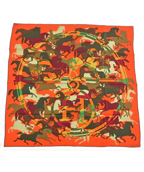 HERMES(エルメス)バンダナ・スカーフ オレンジ サイズ:90/2200654551110