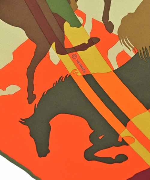 HERMES（エルメス）バンダナ・スカーフ オレンジ サイズ:90 レディース/2200654551110