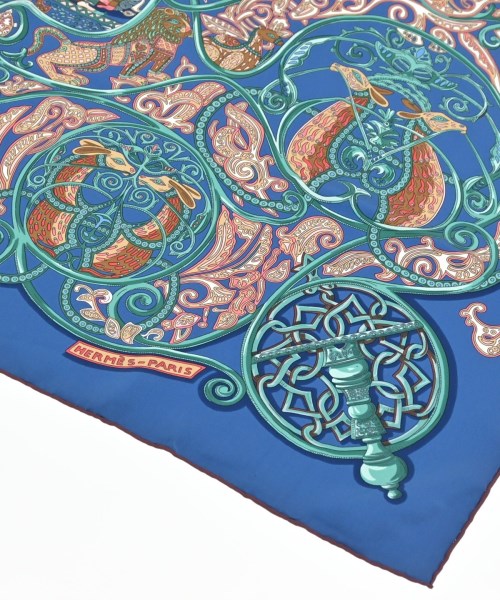 HERMES（エルメス）バンダナ・スカーフ 青 サイズ:90 レディース/2200654551134