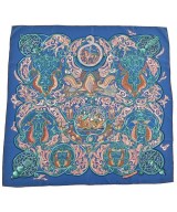 HERMES（エルメス）バンダナ・スカーフ 青 サイズ:90 レディース/2200654551134