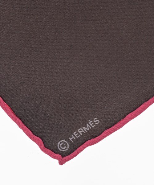 HERMES（エルメス）バンダナ・スカーフ 茶 サイズ:90 レディース/2200654551165