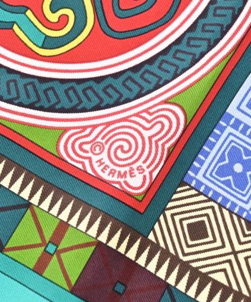 HERMES（エルメス）バンダナ・スカーフ 緑 サイズ:90 レディース/2200654551189