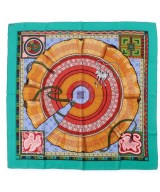 HERMES（エルメス）バンダナ・スカーフ 緑 サイズ:90 レディース/2200654551189