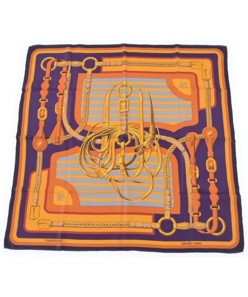 HERMES(エルメス)バンダナ・スカーフ 紫 サイズ:70/2200654762028