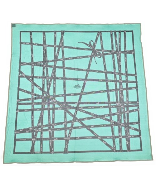 HERMES（エルメス）バンダナ・スカーフ 緑 サイズ:90 レディース/2200654762097