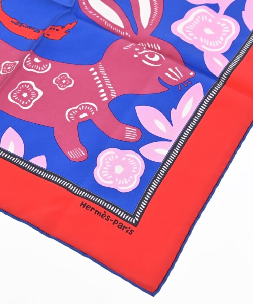 HERMES（エルメス）バンダナ・スカーフ 赤 サイズ:45 レディース/2200654762110