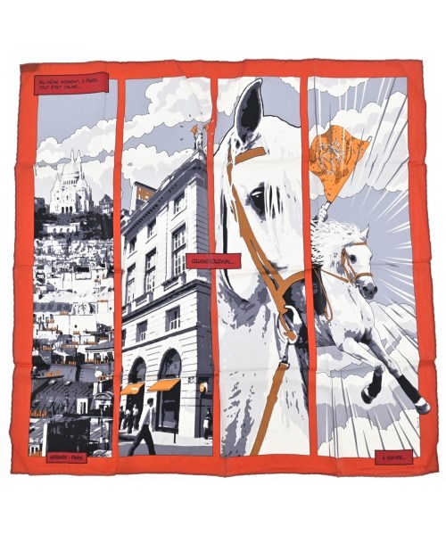 HERMES(エルメス)バンダナ・スカーフ オレンジ サイズ:70/2200654762127
