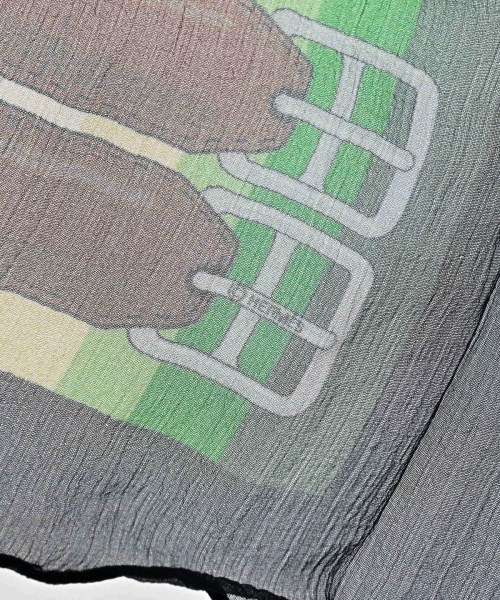 HERMES（エルメス）バンダナ・スカーフ グレー サイズ:140 レディース/2200654762141