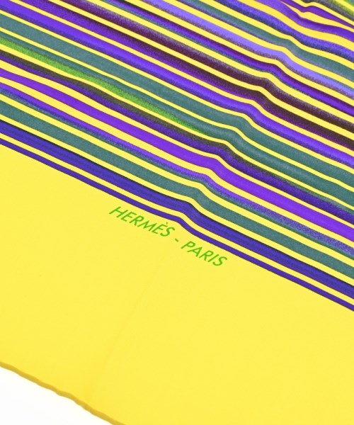 HERMES（エルメス）バンダナ・スカーフ 黄 サイズ:90 レディース/2200654762196