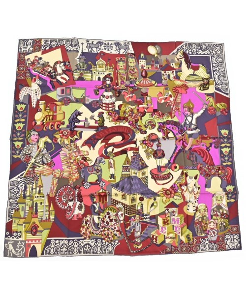 HERMES(エルメス)バンダナ・スカーフ 赤 サイズ:90/2200654762202