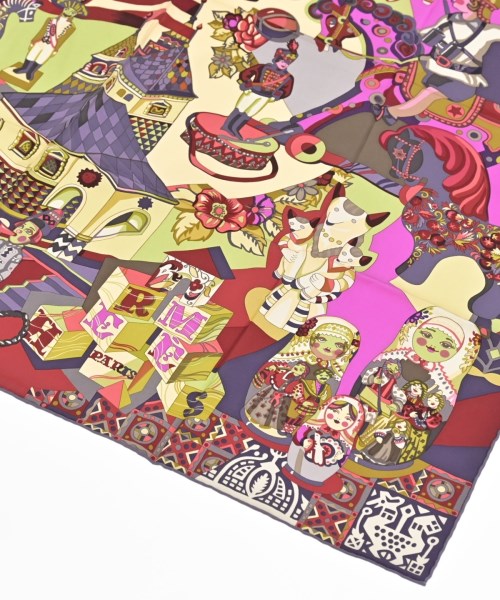 HERMES（エルメス）バンダナ・スカーフ 赤 サイズ:90 レディース/2200654762202