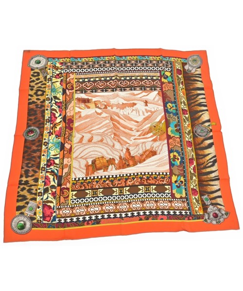 HERMES(エルメス)バンダナ・スカーフ オレンジ サイズ:90/2200654762219