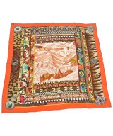 HERMES（エルメス）バンダナ・スカーフ オレンジ サイズ:90 レディース/2200654762219