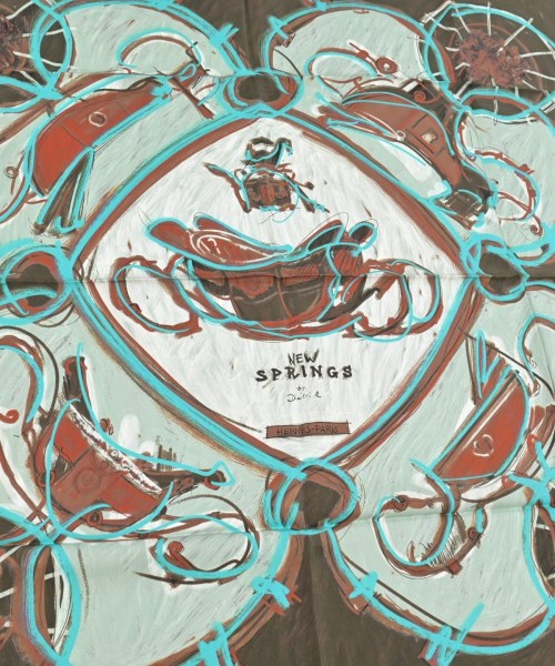 HERMES（エルメス）バンダナ・スカーフ グレー サイズ:90 レディース/2200654762226