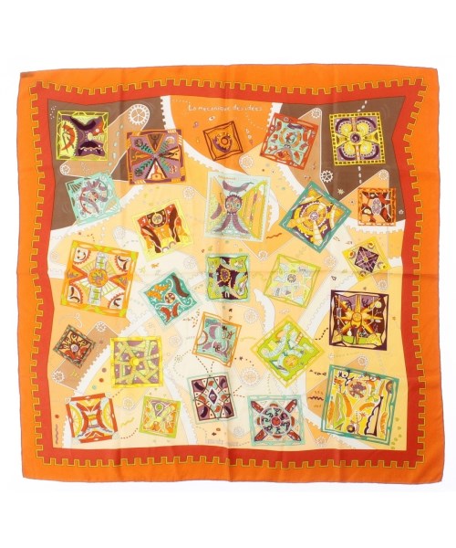 HERMES(エルメス)バンダナ・スカーフ 黄 サイズ:90/2200654762257