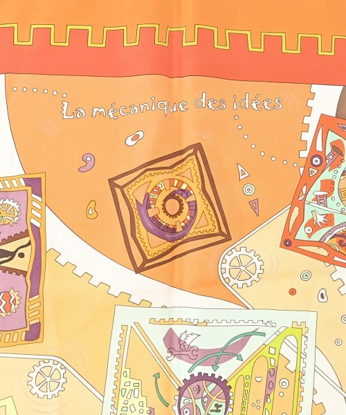 HERMES（エルメス）バンダナ・スカーフ 黄 サイズ:90 レディース/2200654762257