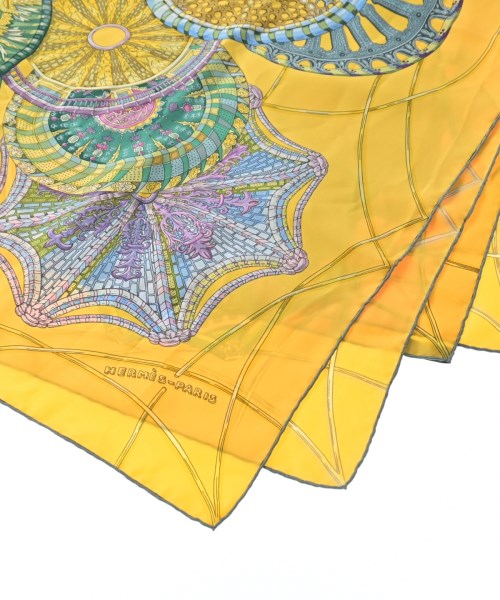 HERMES（エルメス）バンダナ・スカーフ 黄 サイズ:90 レディース/2200654762264