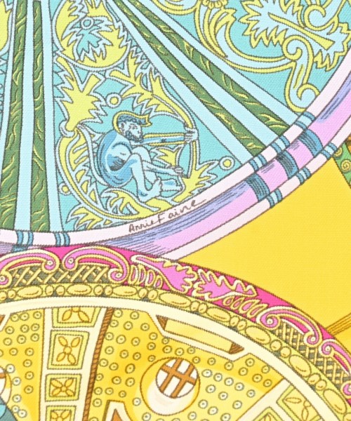 HERMES（エルメス）バンダナ・スカーフ 黄 サイズ:90 レディース/2200654762264