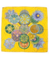 HERMES（エルメス）バンダナ・スカーフ 黄 サイズ:90 レディース/2200654762264