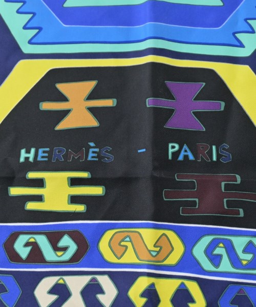 HERMES（エルメス）バンダナ・スカーフ 青 サイズ:90 レディース/2200654762288