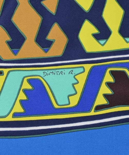 HERMES（エルメス）バンダナ・スカーフ 青 サイズ:90 レディース/2200654762288