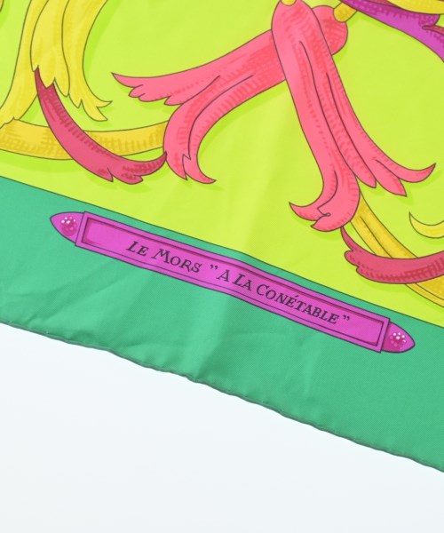 HERMES（エルメス）バンダナ・スカーフ 緑 サイズ:90 レディース/2200654762301