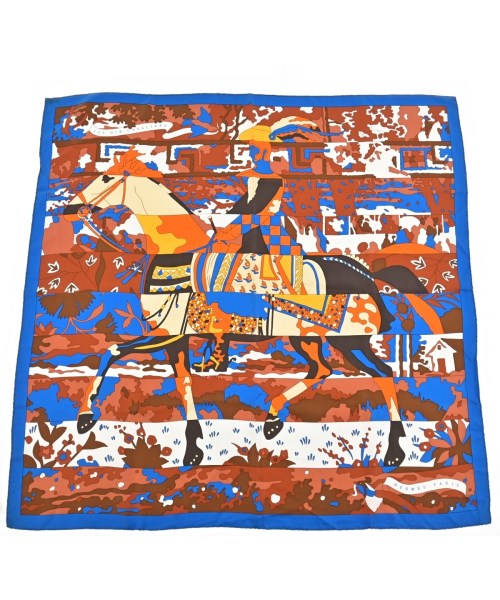 HERMES(エルメス)バンダナ・スカーフ 青 サイズ:90/2200654762349