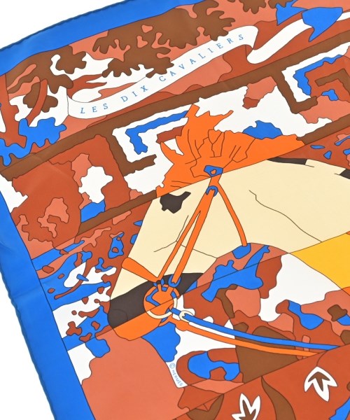 HERMES（エルメス）バンダナ・スカーフ 青 サイズ:90 レディース/2200654762349