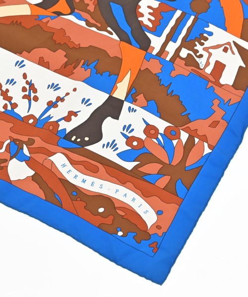HERMES（エルメス）バンダナ・スカーフ 青 サイズ:90 レディース/2200654762349