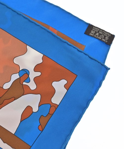 HERMES（エルメス）バンダナ・スカーフ 青 サイズ:90 レディース/2200654762349