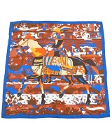 HERMES（エルメス）バンダナ・スカーフ 青 サイズ:90 レディース/2200654762349